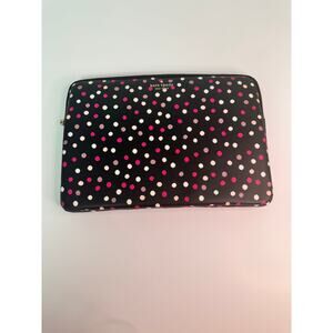 NWOT! Kate Spade Leather Laptop Travel Case - Glitter Dot Multi